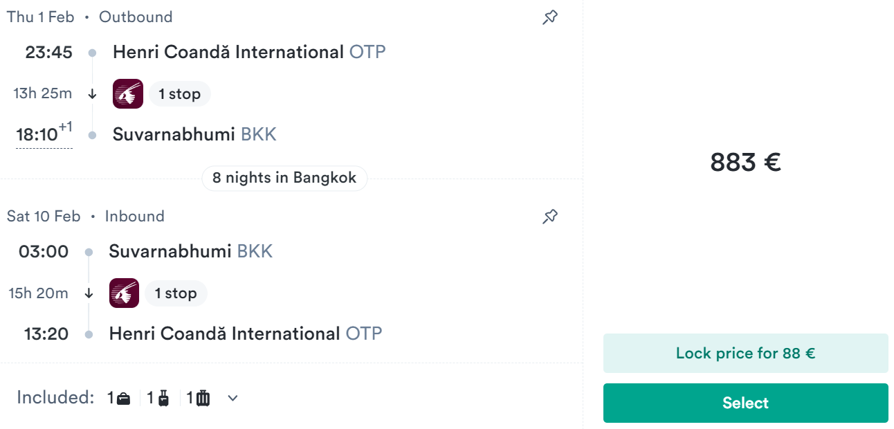 bilete de avion ieftine qatar airlines bucuresti bangkok 1-10 februarie 2024 www.planuridevacanta.ro